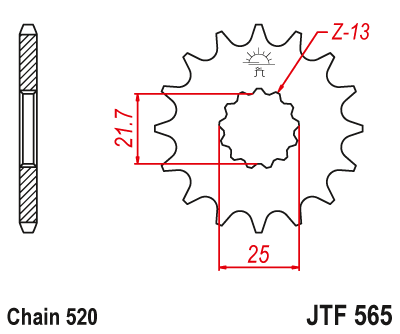 Звездочка ведущая JTF565.12SC зубьев