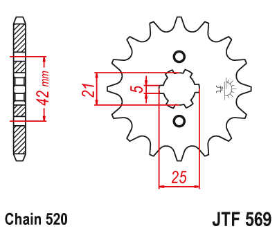 Звездочка ведущая JTF569.10 зубьев