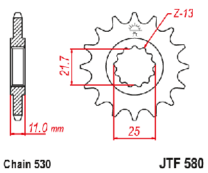 Звездочка ведущая JTF580.15 зубьев