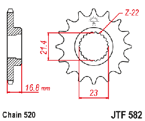 Звездочка ведущая JTF582.16 зубьев