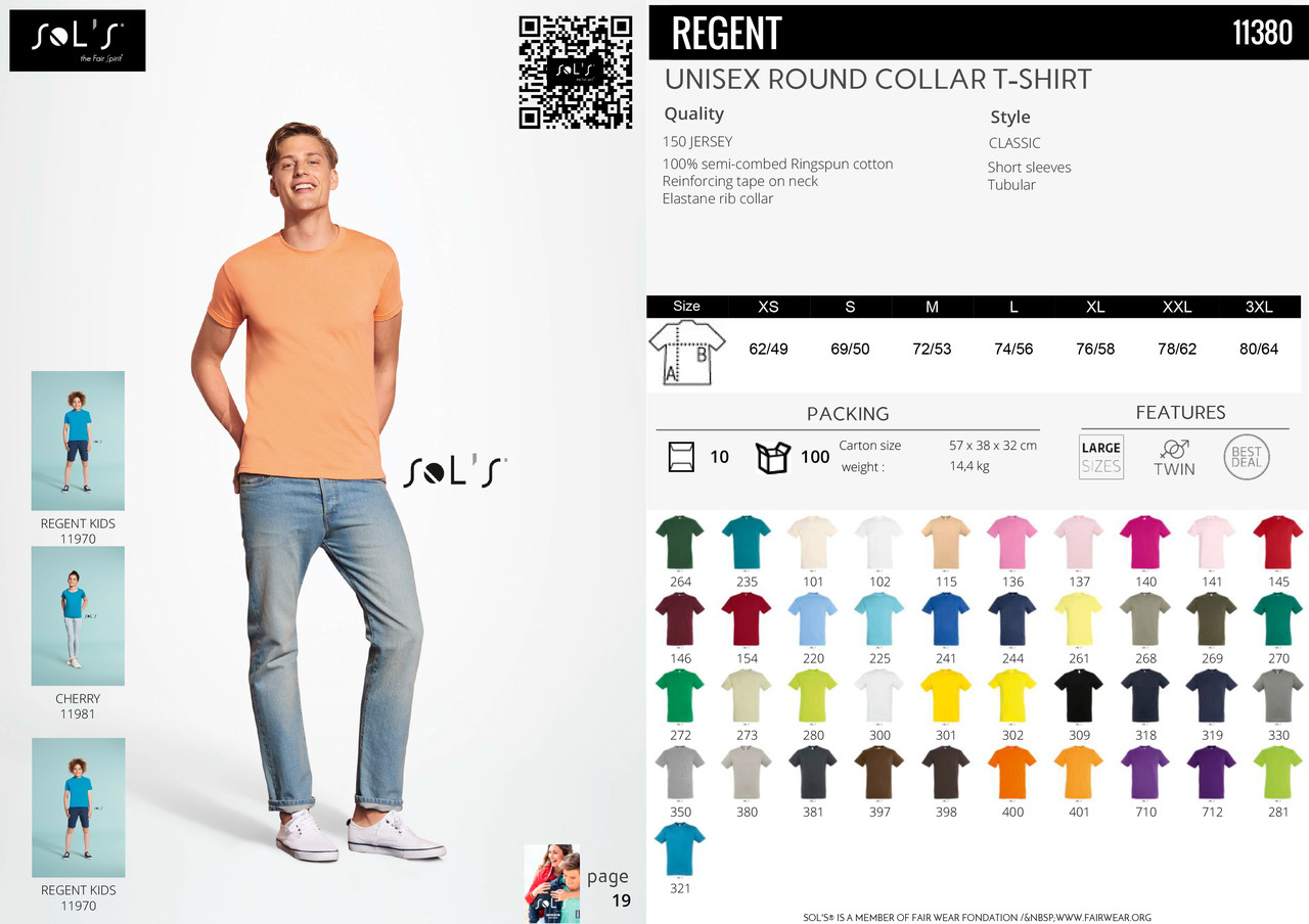 Оптом Футболки Regent, цветные, XS-XXL, футболки для нанесения логотипа - фото 2 - id-p4963591