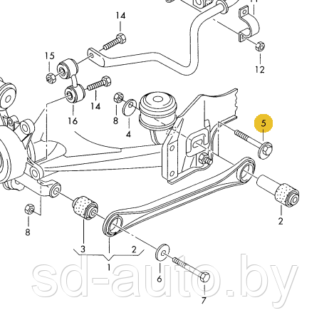 Развальные болты задней подвески ORIGINAL, AUDI A6 C5 QUATTRO, allroad