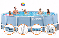 Каркасный бассейн Intex Prism Frame 26752NP 549х122см + фил.-насос 5678л\ч, лестница, тент, подстилка