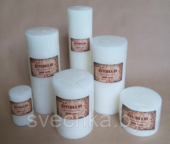 Белые свечи цилиндры евроклассика D55,h180мм. - фото 3 - id-p36339299