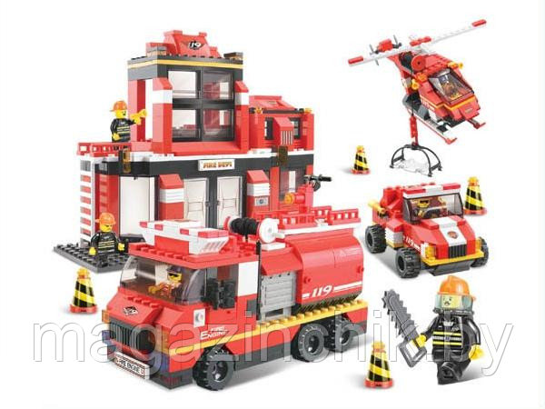 Конструктор Пожарные спасатели M38-B0226 Sluban (Слубан) 693 детали аналог Лего (LEGO) - фото 1 - id-p3776816