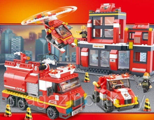 Конструктор Пожарные спасатели M38-B0226 Sluban (Слубан) 693 детали аналог Лего (LEGO) - фото 3 - id-p3776816