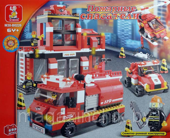 Конструктор Пожарные спасатели M38-B0226 Sluban (Слубан) 693 детали аналог Лего (LEGO) - фото 2 - id-p3776816