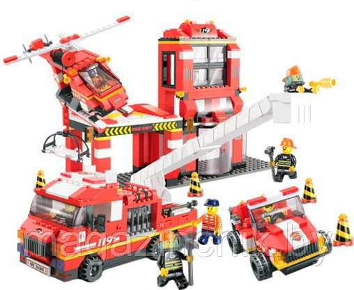 Конструктор Пожарные спасатели M38-B0227 Sluban (Слубан) 727 деталей аналог Лего (LEGO) - фото 2 - id-p3776825