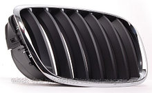 Решетка радиатора левая (черная/хром) BMW Х5 (Е70) 07-10