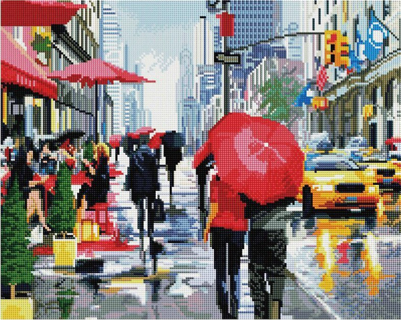 Алмазная живопись Ньюйоркский дождь 40х50 см - фото 2 - id-p79228506