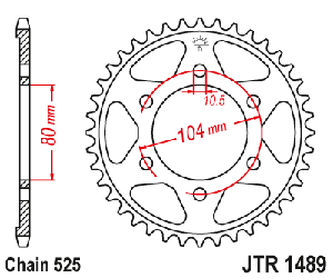 Звездочка ведомая JTR1489.39 зубьев