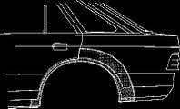 Арка крыла задняя левая FORD ESCORT 80- 4-х дв
