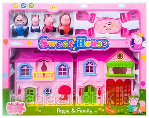 Игровой Домик Свинки Пеппы Peppa Pig, 4 фигурки, со светом и звуком, 6045