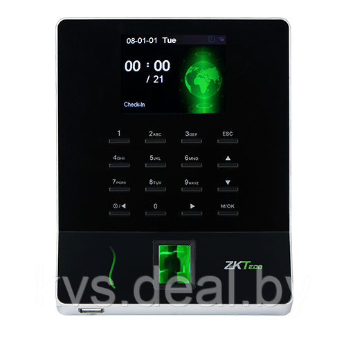 Биометрический терминал учета рабочего времени по отпечатку пальца ZKTeco WL20 - фото 2 - id-p79243546