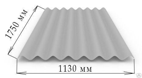 Шифер асбестоцементный 8-ми волновой 1750х1130х5.8 мм,серый - фото 3 - id-p79244384