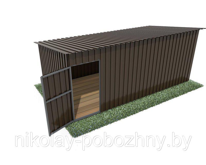 Хозблок из профнастила 90квт. Профильный сарай. Хозблок 2на3 из металла. 5 из металлических труб. Профильный сарай.