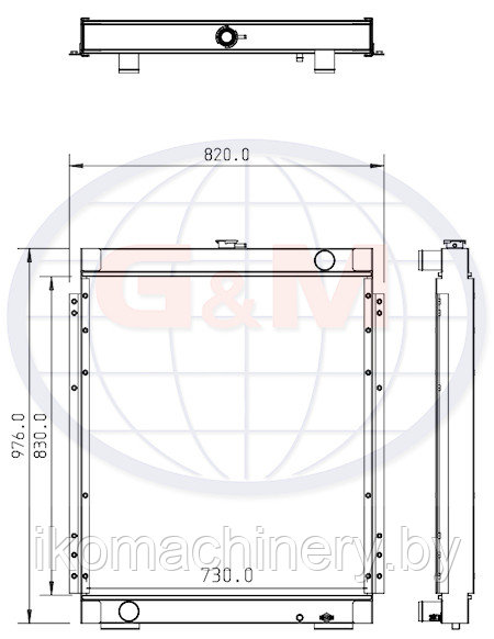 Радиатор PC200LC-7/PC210LC-7/PC230NHD
