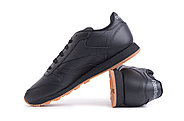 Оригинальные кроссовки Reebok Classic Leather Black / Gum, фото 2
