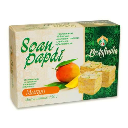 Индийская сладость Соан Папди "Soan Papdi" с манго Bestofindia, 250 г