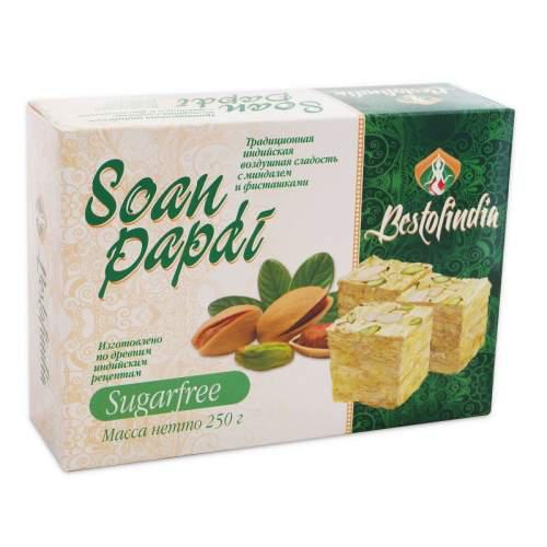 Индийская сладость Соан Папди "Soan Papdi" БЕЗ САХАРА Bestofindia, 250 г - фото 1 - id-p79388615