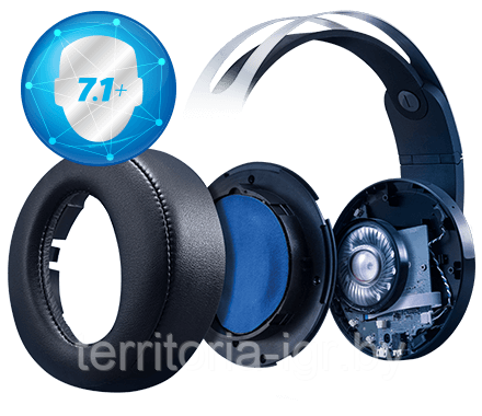 Беспроводная 7.1 гарнитура для PS4 Platinum (Wireless Stereo Headset) CECHYA-0090:SCEE - фото 2 - id-p79374254