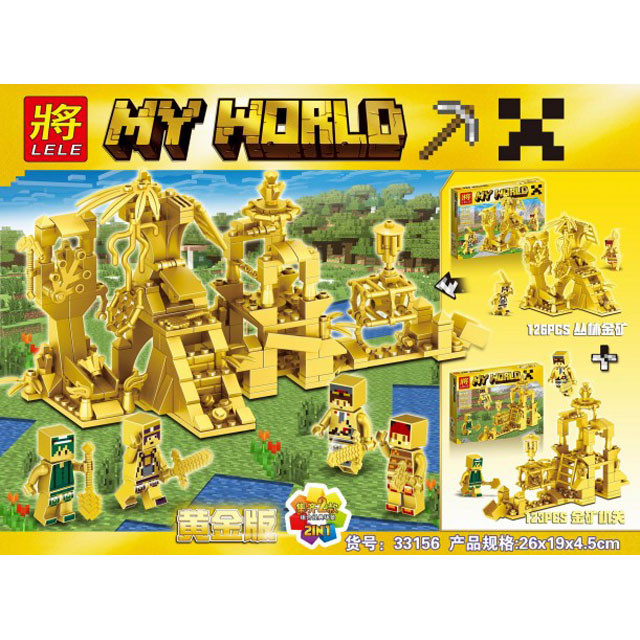 Конструктор Lele My World 33156 "Золотые замки" (аналог LEGO Minecraft) 2 вида - фото 1 - id-p79430632