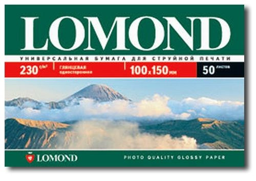 Фотобумага Lomond10x15 глянцевая односторонняя 230 г/м
