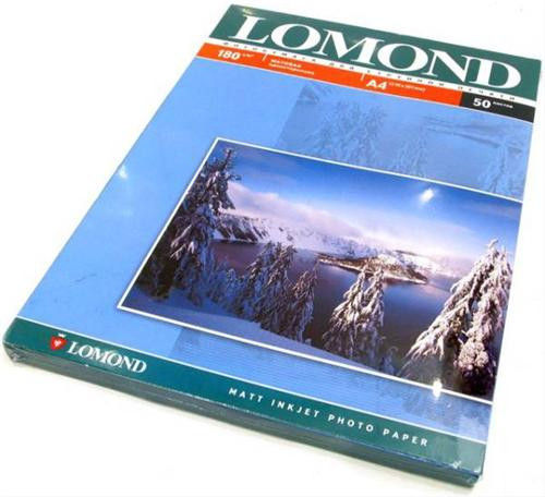 Фотобумага Lomond А4 матовая односторонняя 180 г/м2