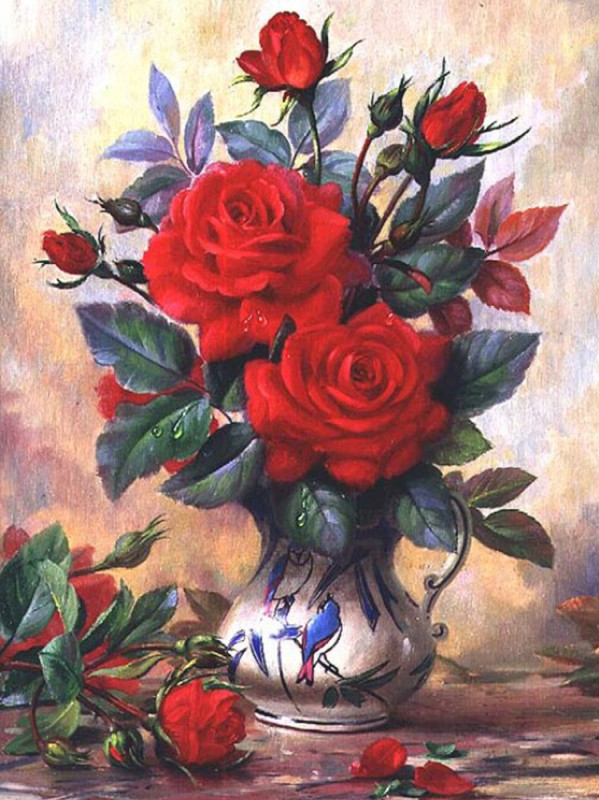 Картина стразами «Прекрасные розы» (АЖ-1349)