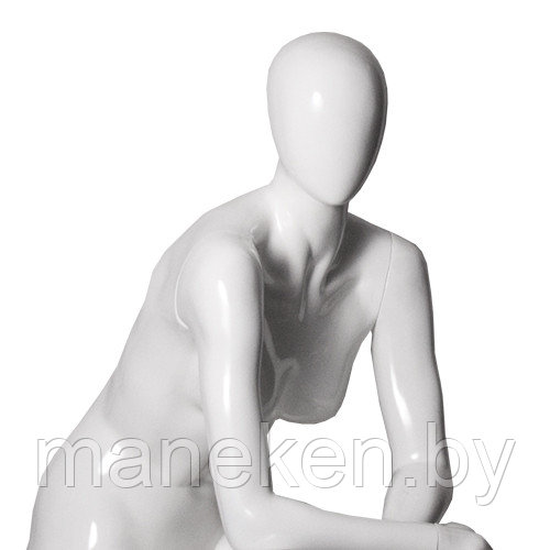 Манекен женский сидячий Glance 09 белый глянец - фото 2 - id-p79465804