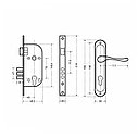 Замок врезной АЛЛЮР 103/3 CP хром, . с/руч, фото 2