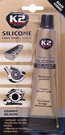 K2 B210 Уплотнитель силиконовый жидкий черный 85г, фото 2