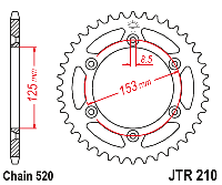 Звездочка ведомая JTR210.38 зубьев