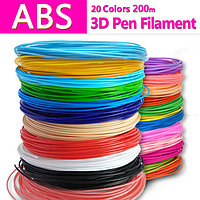 3D пластик стержни для 3D-ручек 20 цветов по 10 м