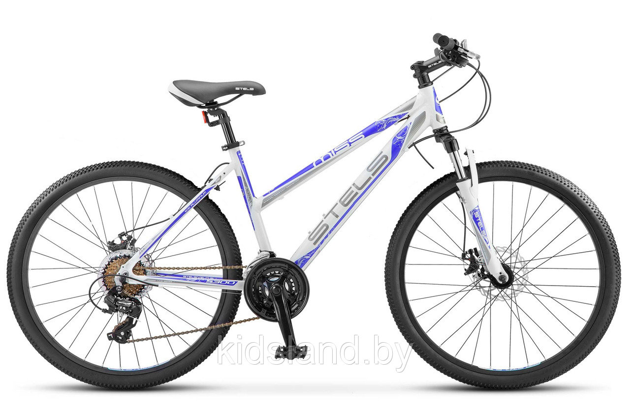 Велосипед Stels Miss 5300 MD 26" V030 (2018) белый/фиолетовый, рама 15"