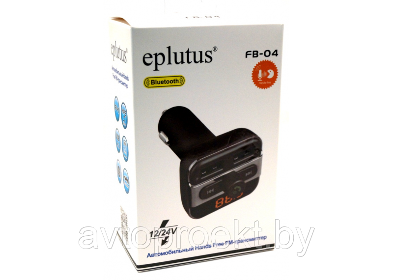 Автомобильный FM-модулятор с Bluethooth Eplutus FB-04 - фото 2 - id-p79696543