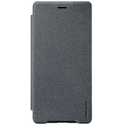 Полиуретановый чехол книга Nillkin Sparkle Leather Case Черный для Sony Xperia XZ2 Compact - фото 1 - id-p79696200