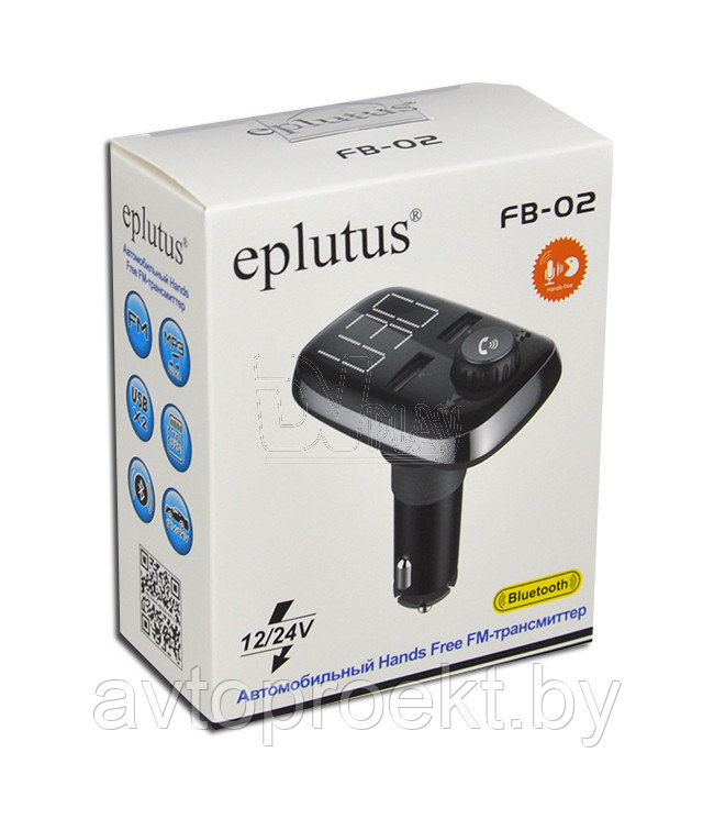 Автомобильный FM-модулятор с Bluetooth Eplutus FB-02 - фото 2 - id-p79697742