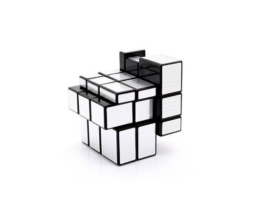 Кубик Рубика QiYi MoFangGe Mirror Blocks Черно-серебряный - фото 1 - id-p79697790