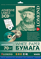 Самоклеящаяся бумага Lomond универсальная для CD (3 на лист) А4