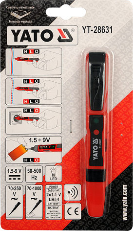 Пробник-отвертка индикаторная LCD "Yato" YT-28631, фото 2