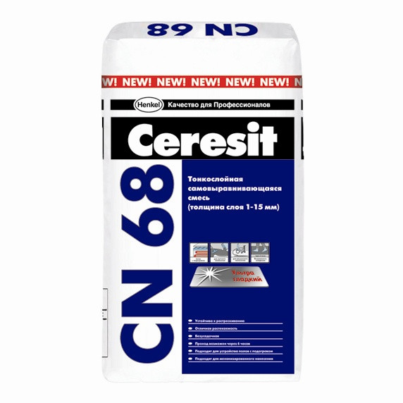 Самонивелир CERESIT CN 68 (цементно- гипсовый), 25 кг