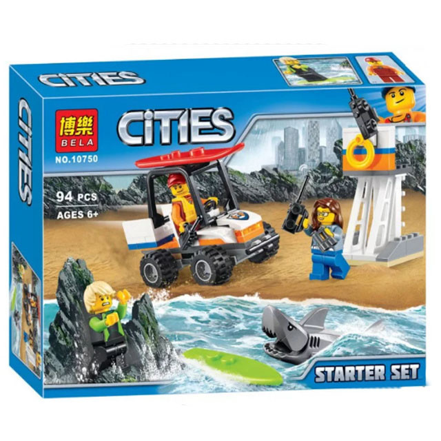 Конструктор Bela Cities 10750 "Береговая охрана" набор для начинающих (аналог Lego City 60163) 94 детали