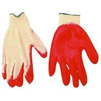 Перчатки рабочие х/б, резиновое покрытие, размер 9", красные, Вампирки TopTools (пара)