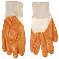 Перчатки рабочие х/б, нитриловое покрытие, размер 10.5", желтые TOPEX (пара) - фото 1 - id-p79770384