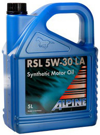 Моторное масло ALPINE 0100302 RSL 5W-30 LA 5л