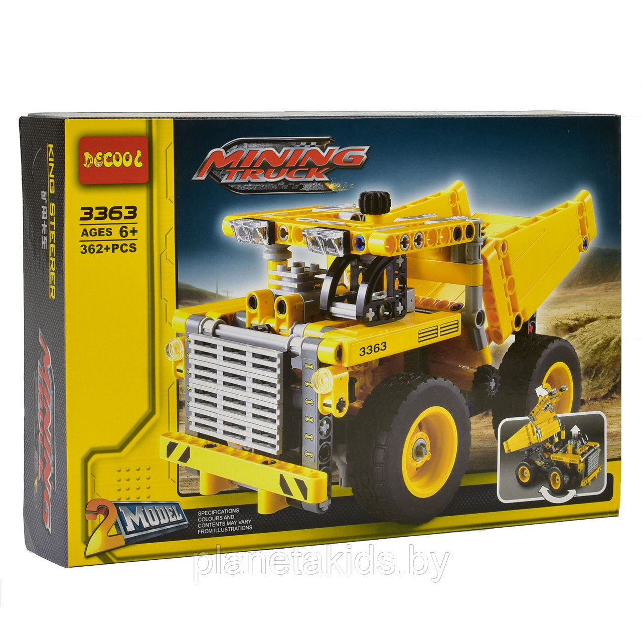 Конструктор Decool 3363 Карьерный грузовик 2 в 1, 302 дет., аналог Лего Техник LEGO Technic 42035 - фото 2 - id-p79861601