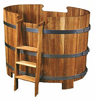 Купель для бани деревянная из ДУБА овальная 98х160