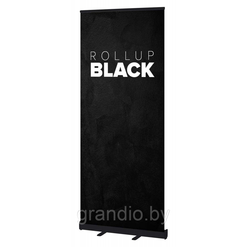 Мобильный стенд Roll Up Classic Black 85х200 см (каркас, печать баннера, сумка)