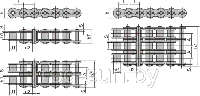 Цепь приводная роликовая тяжелого типа разборная ANSI B29.1M (трёхрядная) 80H-3